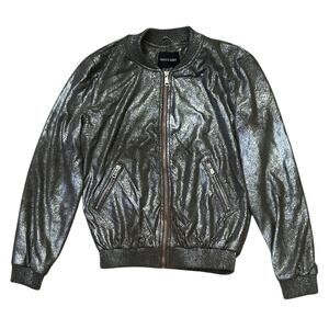 Dolce Cabo Gold Metallic Bomber Jacket Women's XS